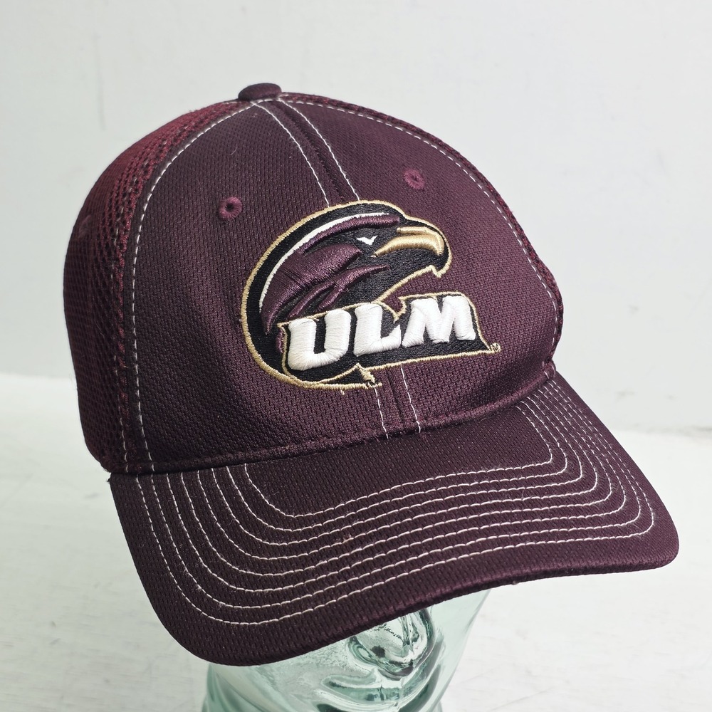 Zephyr University of Louisiana Monroe ULM Warhawks Fitted Maroon Cap Hat XL EUC